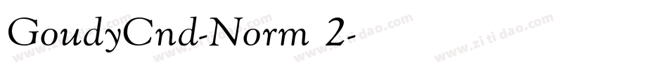 GoudyCnd-Norm 2字体转换